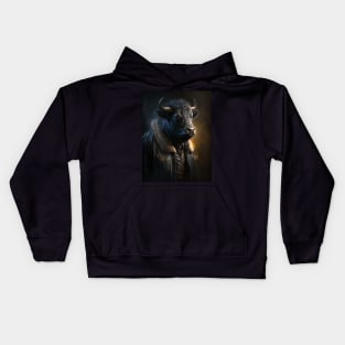 Royal Portrait of a Water Buffalo Kids Hoodie